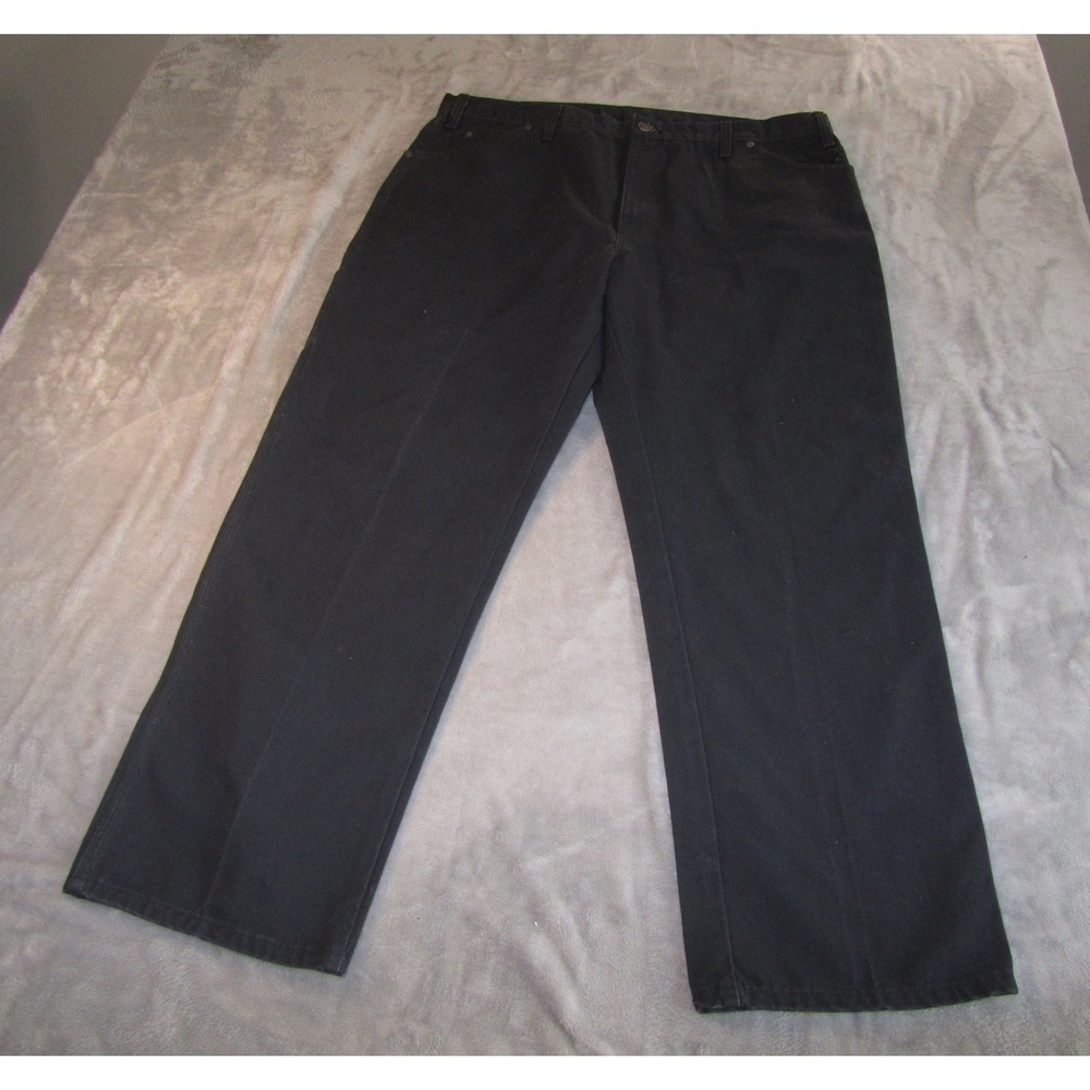 Dickies Mens 40x30 Black Duck Canvas Relaxed Fit Carpenter Pants 1939RB Workwear